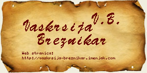 Vaskrsija Breznikar vizit kartica